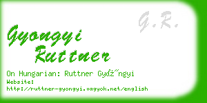 gyongyi ruttner business card